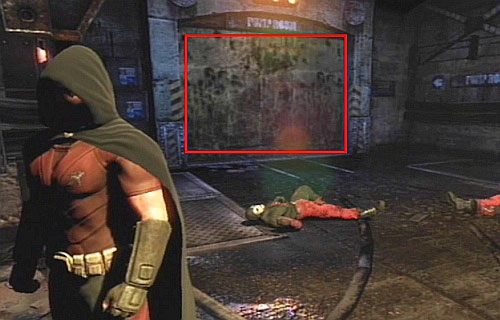 Za drzwiami będzie czekało na Ciebie 3 przeciników - Zbadaj sprawę zniknięcia Batmana - Opis przejścia - Batman: Arkham City - Harley Quinns Revenge - poradnik do gry