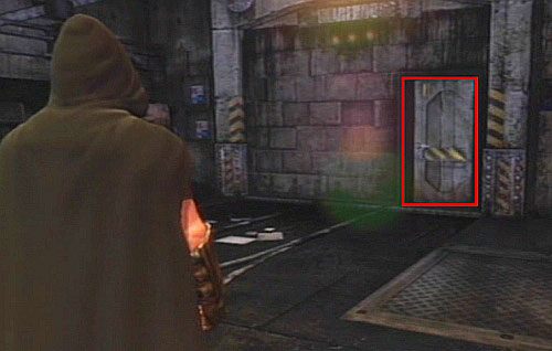 Następnie skorzystaj z małych drzwi po prawej stronie - Zbadaj sprawę zniknięcia Batmana - Opis przejścia - Batman: Arkham City - Harley Quinns Revenge - poradnik do gry
