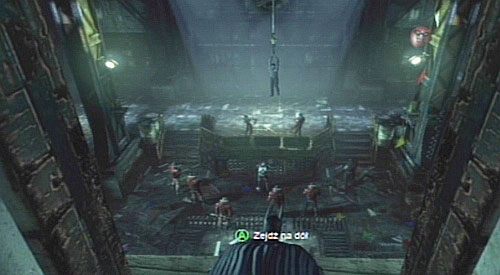 Skorzystaj z przejścia w ścianie - Uratuj więzionych policjantów - Opis przejścia - Batman: Arkham City - Harley Quinns Revenge - poradnik do gry