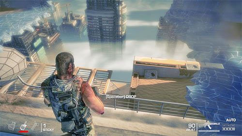 Ruszaj prosto, ignorując wrogi śmigłowiec, który pojawi się w okolicy - Rozdział XII - The Rooftops - Dotrzyj do wieży radiowej | Opis przejścia - Spec Ops: The Line - poradnik do gry