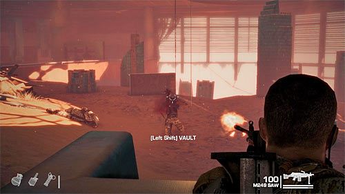 Po oczyszczeniu pierwszego pomieszczenia zbliż się ostrożnie do wejścia do sąsiedniej sali - Rozdział V - The Edge - Przetrwaj atak | Opis przejścia Spec Ops The Line - Spec Ops: The Line - poradnik do gry