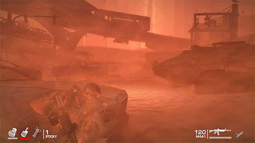 Broń się w miejscu rozpoczęcia bitwy do momentu nadejścia potężnej burzy piaskowej - Rozdział IX - The Road - Znajdź schronienie | Opis przejścia Spec Ops The Line - Spec Ops: The Line - poradnik do gry