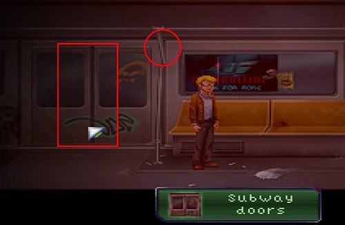 Kiedy w wagonie zgasną światła, przejdź w lewo i kliknij na Subway door (kwadrat) - Godzina 6-55 - Ed | Opis przejścia Resonance - Resonance - poradnik do gry