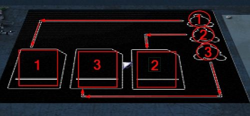 Teraz musisz używać trzech przycisków (oznaczone kwadratami), które odpowiadają numerom Fuse, które użyłeś na Fuse panel (kółka) - Vault - Anna, Ed, Ray, Bennet (2) | Opis przejścia Resonance - Resonance - poradnik do gry