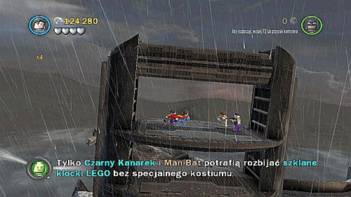 Nie wierzę w wieże - w trakcie walki z robotem na dachu, pod koniec pojedynku wleć na górną półkę stalowej konstrukcji stojącej z lewej strony - Obywatele w opałach | Inne | LEGO Batman 2 DC Super Heroes - LEGO Batman 2: DC Super Heroes - poradnik do gry