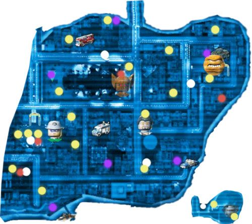 1 - Mapy - złote klocki, czerwone klocki, obywatele w opałach, bossowie, terminale, pojazdy | Inne - LEGO Batman 2: DC Super Heroes - poradnik do gry