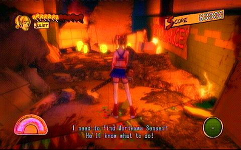 Po śmierci ostatniego wroga odwróć się i zbierz ukryte za tobą medale - 1 - Highschool - sala gimnastyczna | Opis przejścia Lollipop Chainsaw - Lollipop Chainsaw - poradnik do gry