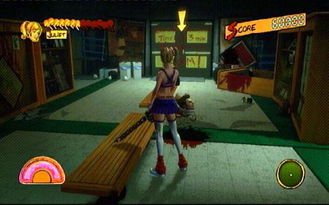 Przebijając się przez stojące na końcu drzwi, dotrzesz do bramy z napisem Zombie Basketball - 1 - Highschool - sala gimnastyczna | Opis przejścia Lollipop Chainsaw - Lollipop Chainsaw - poradnik do gry