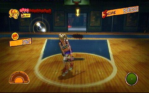 Jeśli zabraknie ci zdrowia, zbierz lizaka leżącego w lewym rogu sali - 1 - Highschool - sala gimnastyczna | Opis przejścia Lollipop Chainsaw - Lollipop Chainsaw - poradnik do gry