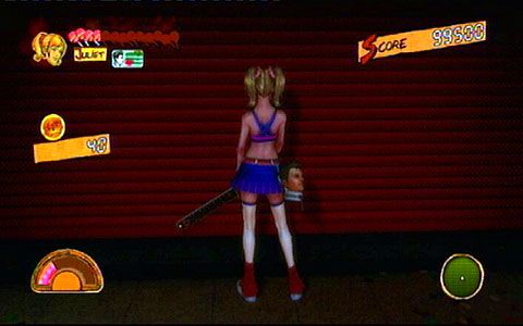 Kawałek dalej ponownie zaatakują cię zombiaki - 1 - Highschool - sala gimnastyczna | Opis przejścia Lollipop Chainsaw - Lollipop Chainsaw - poradnik do gry