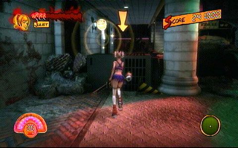 Gdy ostatnia bestia zginie, przeskocz nad murkiem i podnieś leżące za nim lizaki - 5 - Cathedral - zombie na budowie | Opis przejścia Lollipop Chainsaw - Lollipop Chainsaw - poradnik do gry