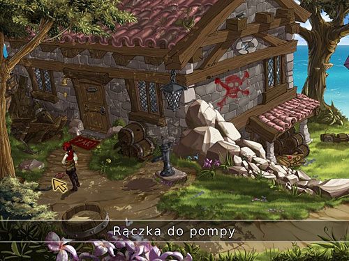 Znajdziesz ją na ziemi przy drzewie po lewej - Domowe obowiązki - 1 - Wieści z daleka - Kapitan Morgane i legenda Złotego Żółwia - poradnik do gry