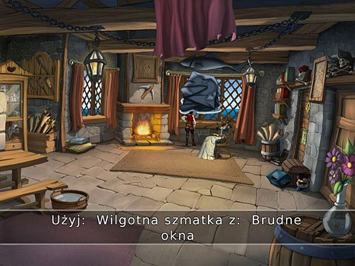 Mokrą szmatką przetrzyj brudne okno, przy którym siedzi matka - Domowe obowiązki - 1 - Wieści z daleka - Kapitan Morgane i legenda Złotego Żółwia - poradnik do gry