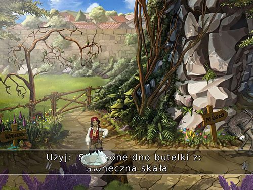Teraz na Słonecznej Skale połóż zerwaną chwilę wcześniej suchą trawę, po czym potraktuj ją utłuczonym denkiem butelki - Spotkaj się z tatką - 1 - Wieści z daleka - Kapitan Morgane i legenda Złotego Żółwia - poradnik do gry