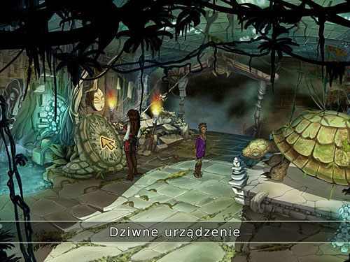 Obadaj też dziwne urządzenie (po lewej) oraz Strefę Mroku w głębi komnaty (na wprost) - Złoty Żółw (3) - 10 - Jajo Wielkiego Ducha - Kapitan Morgane i legenda Złotego Żółwia - poradnik do gry