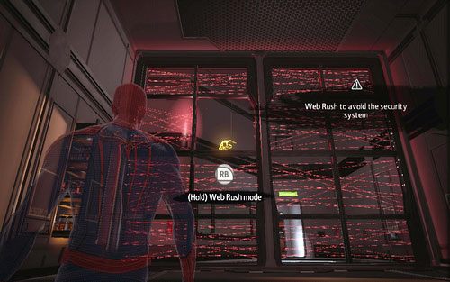 Korytarz zaprowadzi cię do pokoju z laserami - 01 - Oscorp Is Your Friend - Opis przejścia - Niesamowity Spider-Man - poradnik do gry