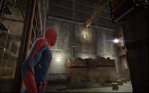 Odblokujesz w ten sposób otwór wentylacyjnego, z którego musisz skorzystać - 03 - In the Shadow of Evils Past - archiwa Oscorps - Opis przejścia - Niesamowity Spider-Man - poradnik do gry