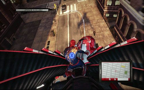 Gdy będziesz dostatecznie blisko, pojawi się informacja byś użył przycisku RB - 05 - To Smash the Spider - Opis przejścia - Niesamowity Spider-Man - poradnik do gry