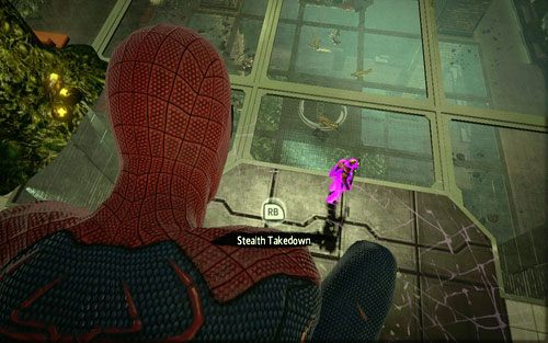 Tutaj wrogów trzeba pozbyć się po cichu - 06 - Smythe Strikes Back - komputery i roboty - Opis przejścia - Niesamowity Spider-Man - poradnik do gry