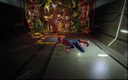 Na końcu znajdziesz kanał wentylacyjny, który zaprowadzi cię do niskiego tunelu - 06 - Smythe Strikes Back - komputery i roboty - Opis przejścia - Niesamowity Spider-Man - poradnik do gry