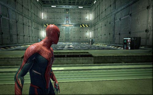 Gdy ostatnia z nich padnie, na środku pojawi się duża platforma - 07 - Spidey to the Rescue - generatory - Opis przejścia - Niesamowity Spider-Man - poradnik do gry
