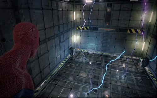 Twoim zadaniem jest zniszczenie czterech stojących niedaleko siebie generatorów - 07 - Spidey to the Rescue - generatory - Opis przejścia - Niesamowity Spider-Man - poradnik do gry