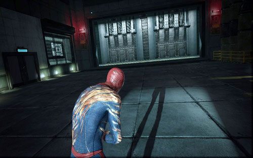 Omijając wiązki dojdź do schodów, które zaprowadzą cie do dużej hali - 10 - Spider-Man No More! - doktor Connors - Opis przejścia - Niesamowity Spider-Man - poradnik do gry