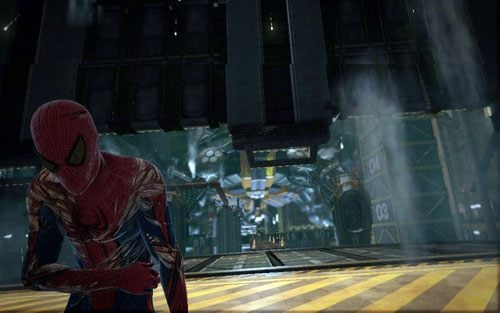 Wciskając Y, pociągniesz za nie i odblokujesz przejście - 10 - Spider-Man No More! - doktor Connors - Opis przejścia - Niesamowity Spider-Man - poradnik do gry