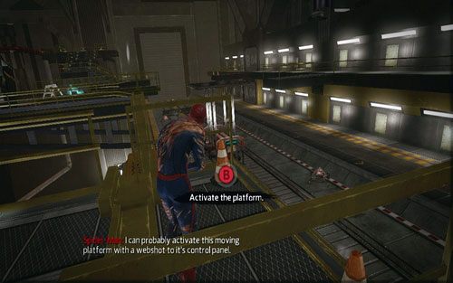 W pewnym momencie dotrzesz do miejsca, gdzie chodzik się urwie - 10 - Spider-Man No More! - reaktor - Opis przejścia - Niesamowity Spider-Man - poradnik do gry