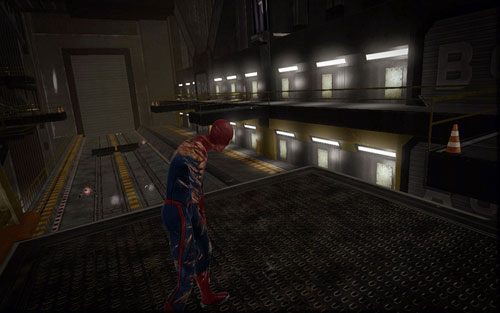 Przyciągniesz w ten sposób platformę, dzięki której będziesz mógł przeskoczyć na drugą stronę - 10 - Spider-Man No More! - reaktor - Opis przejścia - Niesamowity Spider-Man - poradnik do gry