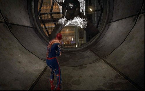 Za nią skręć w prawo, unikając kolejnego wiatraka - 10 - Spider-Man No More! - reaktor - Opis przejścia - Niesamowity Spider-Man - poradnik do gry