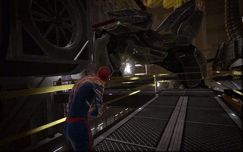 Trafisz w ten sposób na chodnik z żółtą barierką - 10 - Spider-Man No More! - reaktor - Opis przejścia - Niesamowity Spider-Man - poradnik do gry