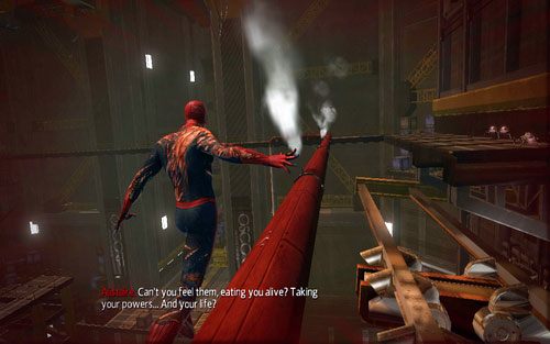 Gdy fragment konstrukcji zostanie zniszczony, ruszaj dalej po czerwonej rurze - 10 - Spider-Man No More! - reaktor - Opis przejścia - Niesamowity Spider-Man - poradnik do gry