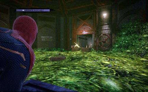 Tunel zaprowadzi cię do pomieszczenia wypełnionego zieloną substancją - 1 - Train Docking Station - Misje dodatkowe - Niesamowity Spider-Man - poradnik do gry