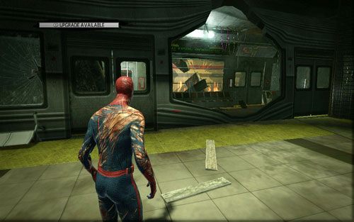 Po dojściu na stacje metra, przejdź przez wybitą szybę do kolejnego wagonu - 2 - St. Gabriels Bank - Misje dodatkowe - Niesamowity Spider-Man - poradnik do gry