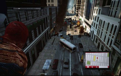 Maszyna zabierze cię na miejsce, gdzie musisz pozbyć się grupki bandytów - Lista zadań - Zadania poboczne - Niesamowity Spider-Man - poradnik do gry