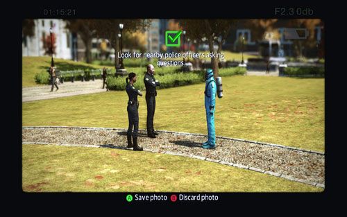 Kawałek dalej zobaczysz dwóch policjantów rozmawiających z ubranym w kombinezon naukowcem - Photo Articles - Zadania poboczne - Niesamowity Spider-Man - poradnik do gry