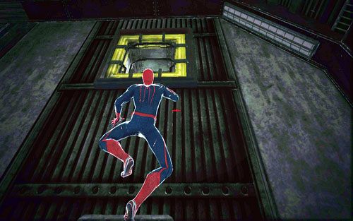 Po drugiej stronie powinieneś zobaczyć następny otwór naprzeciwko - 03 - In the Shadow of Evils Past - Nagrania, Magazyny, Instrukcje - Znajdźki - Niesamowity Spider-Man - poradnik do gry