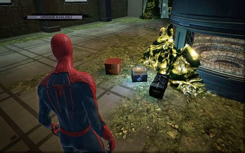 Zaraz przed tobą będzie leżał fragment technologii - 06 - Smythe Strikes Back - Części technologii, Zdjęcia - Znajdźki - Niesamowity Spider-Man - poradnik do gry