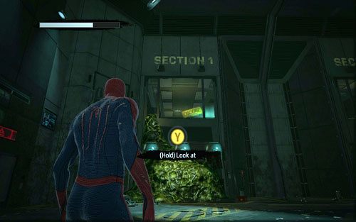 Drugi cel znajduje się w tym samym miejscu co poprzedni - 06 - Smythe Strikes Back - Części technologii, Zdjęcia - Znajdźki - Niesamowity Spider-Man - poradnik do gry