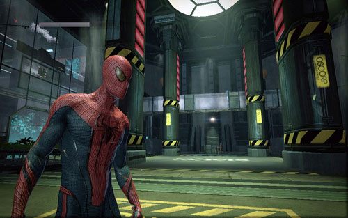 Trzecią znajdziesz w pomieszczeniu, w którym rozpocznie się proces dekontaminacji - 07 - Spidey to the Rescue - Części technologii, Zdjęcia - Znajdźki - Niesamowity Spider-Man - poradnik do gry