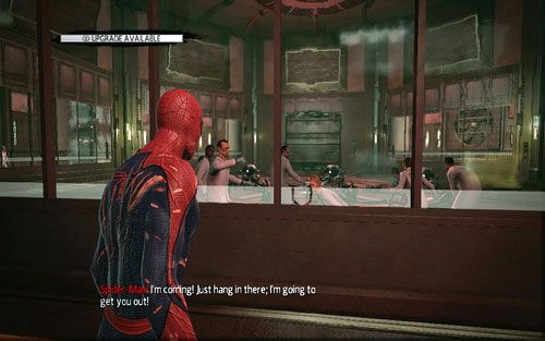 Dziewiątą technologię znajdziesz w korytarzu otaczającym uwięzionych naukowców - 07 - Spidey to the Rescue - Części technologii, Zdjęcia - Znajdźki - Niesamowity Spider-Man - poradnik do gry