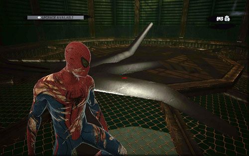 Zamiast się jednak wspinać się nim w górę, zeskocz na sam dół i podnieś skrzynkę - 07 - Spidey to the Rescue - Części technologii, Zdjęcia - Znajdźki - Niesamowity Spider-Man - poradnik do gry