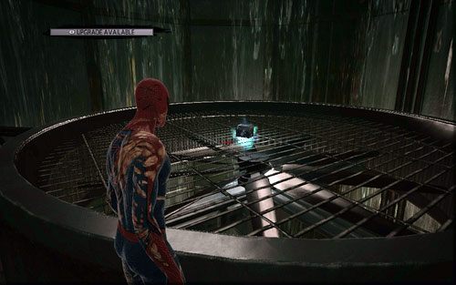 Ostatnią znajdziesz w tym samym szybie co poprzednią, tylko tym razem na samej górze - 07 - Spidey to the Rescue - Części technologii, Zdjęcia - Znajdźki - Niesamowity Spider-Man - poradnik do gry