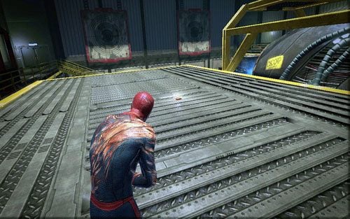 Na środku platformy znajdziesz magazyn - 10 - Spider-Man No More! - Nagrania, Magazyny - Znajdźki - Niesamowity Spider-Man - poradnik do gry