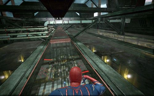 Po rozpoczęciu etapy czołgaj się cały czas prosto - 10 - Spider-Man No More! - Instrukcje, Części technologii - Znajdźki - Niesamowity Spider-Man - poradnik do gry