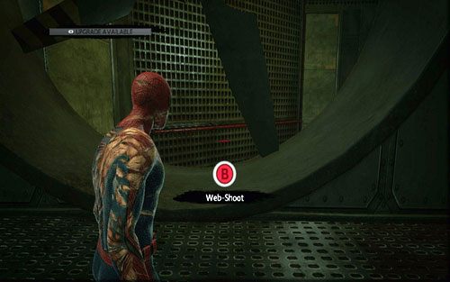 Doprowadzi cię ona do turbiny, którą musisz zatrzymać i przejść na drugą stronę - 12 - Where Crawls the Lizard? - Znajdźki - Niesamowity Spider-Man - poradnik do gry
