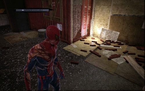 W pomieszczeniu z pierwszymi przeciwnikami idź prosto i przeskocz nad wysokim ogrodzeniem - 12 - Where Crawls the Lizard? - Znajdźki - Niesamowity Spider-Man - poradnik do gry