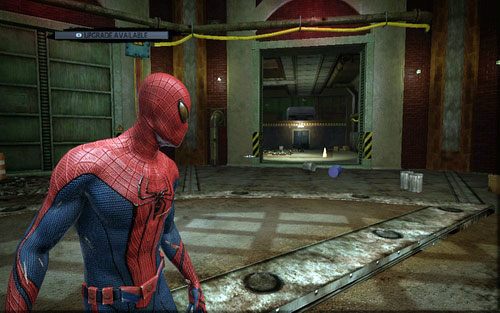 Gdy dotrzesz na mały plac pełen przeciwników, pokonaj ich, a następnie skieruj się do jedynego otwartego tunelu - Train Docking Station - Znajdźki - Niesamowity Spider-Man - poradnik do gry