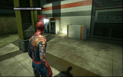 Na jego końcu znajduje się stacja, a w jej prawy rogu leży piąty magazyn - St. Gabriels Bank - Znajdźki - Niesamowity Spider-Man - poradnik do gry